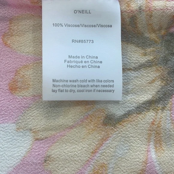 O'NEILL PINK FLORAL MIDI DRESS-XS - Picture 13 of 16